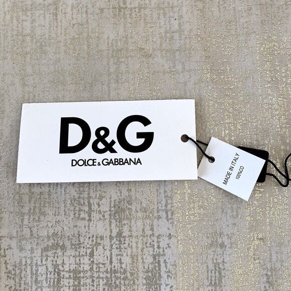 DOLCE & GABBANA Beige Canvas & Metal Keychain with Box & Paperwork. EUC! - Picture 5 of 11